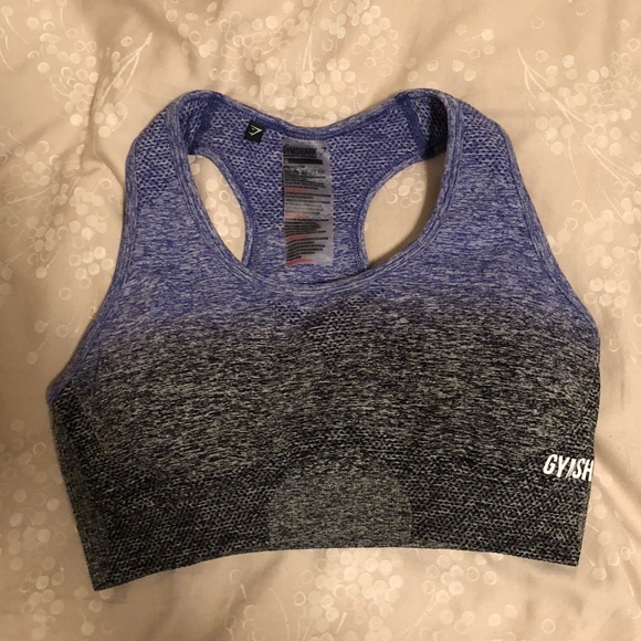 Gymshark Other - Ombre Seamless Bra - Indigo/Gray